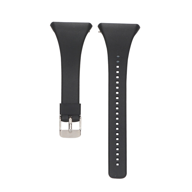 For POLAR FT4 & FT7 Silicone Watch Band(Black) - Smart Wear by buy2fix | Online Shopping UK | buy2fix