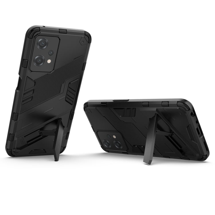 For OnePlus Nord CE 2 Lite 5G/Realme 9 Pro Punk Armor 2 in 1 Shockproof Phone Case with Invisible Holder(Black) - OnePlus Cases by buy2fix | Online Shopping UK | buy2fix