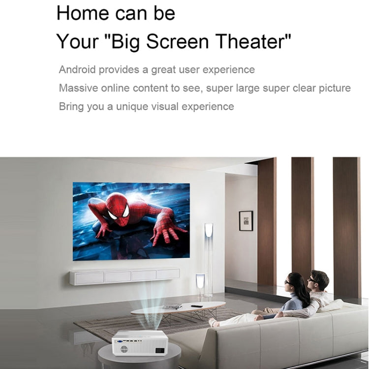 E600S 1920x1080P 400ANSI LCD LED Smart Projector, Same Screen Version, Plug Type:UK Plug - Consumer Electronics by buy2fix | Online Shopping UK | buy2fix