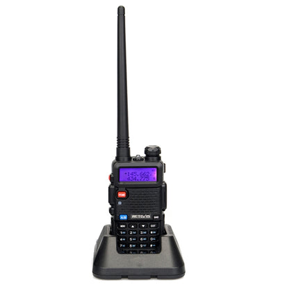 RETEVIS RT5R EU Frequency 144-146MHz & 430-440MHz Handheld Two Way Radio Walkie Talkie(Black) - Consumer Electronics by RETEVIS | Online Shopping UK | buy2fix