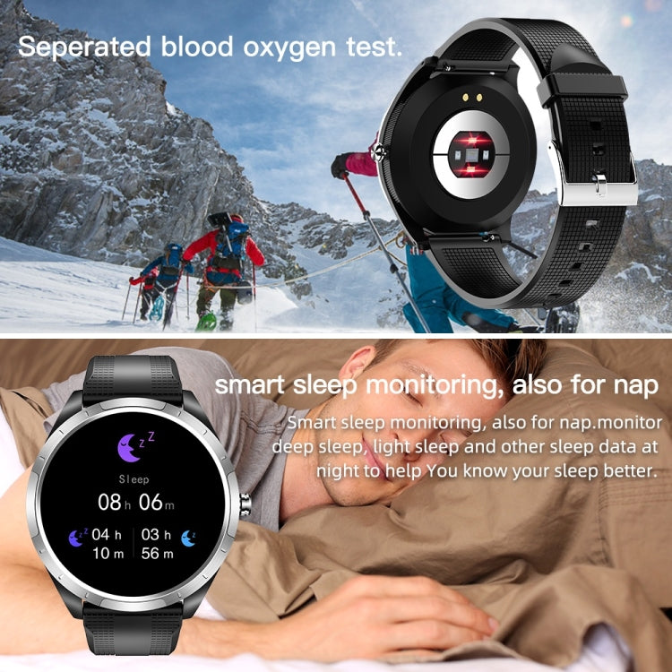 X3 1.3 inch TFT Color Screen Chest Belt Smart Watch, Support ECG/Heart Rate Monitoring, Style:Brown Leather Watch Band(Black) - Smart Wear by buy2fix | Online Shopping UK | buy2fix