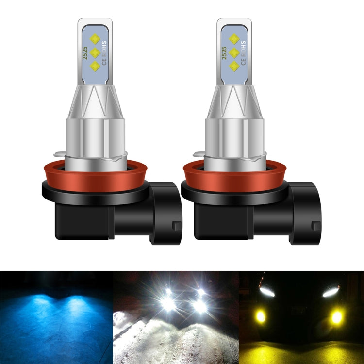 1 Pair H11 DC 12V-24V 12W 1800LM Car LED Fog Light(Yellow Light) - In Car by buy2fix | Online Shopping UK | buy2fix