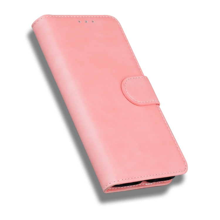 For Honor X8 Skin Feel Pure Color Flip Leather Phone Case(Pink) - Mobile Accessories by buy2fix | Online Shopping UK | buy2fix