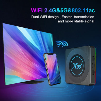 X96 X4 8K Smart TV BOX Android 11.0 Media Player, Amlogic S905X4 Quad Core ARM Cortex A55, RAM: 2GB, ROM: 16GB, Plug Type:EU Plug - Consumer Electronics by buy2fix | Online Shopping UK | buy2fix