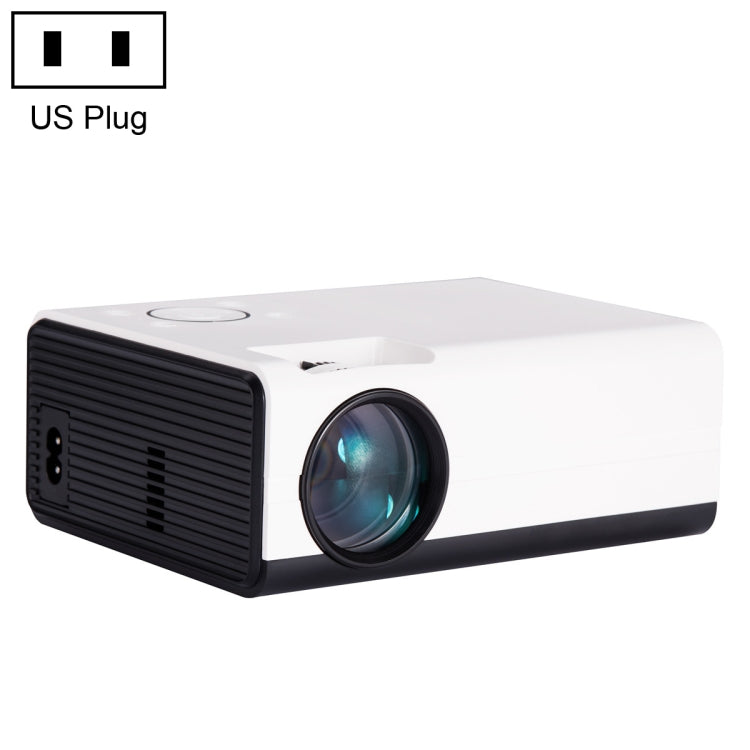 T01 800x480 2200 Lumens Mini LCD Digital Projector, Same Screen Version, US Plug(White Black) - Consumer Electronics by buy2fix | Online Shopping UK | buy2fix