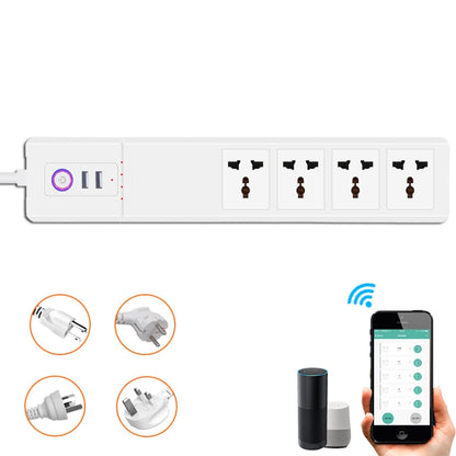 WiFi 10A SM-SO306-M 4 Holes + 2 USB Multi-purpose Smart Power Strip(EU Plug) - Consumer Electronics by buy2fix | Online Shopping UK | buy2fix