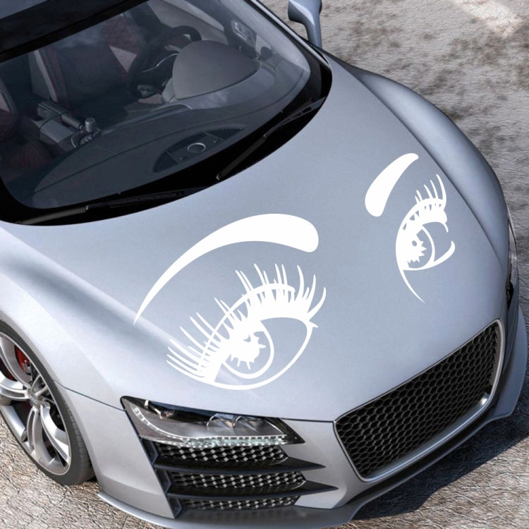 D-821 Beauty Eyes Pattern Car Modified Decorative Sticker(White) - In Car by buy2fix | Online Shopping UK | buy2fix