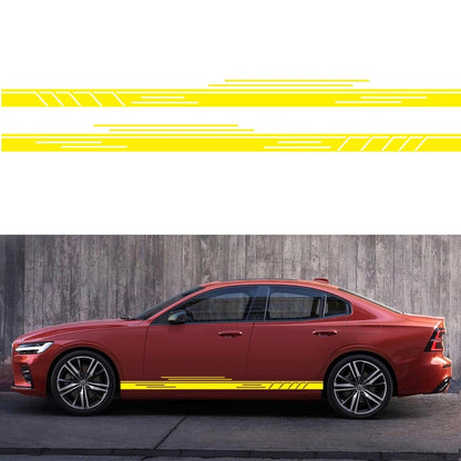 2 PCS/Set D-932 Stripe Pattern Car Modified Decorative Sticker(Yellow) - In Car by buy2fix | Online Shopping UK | buy2fix