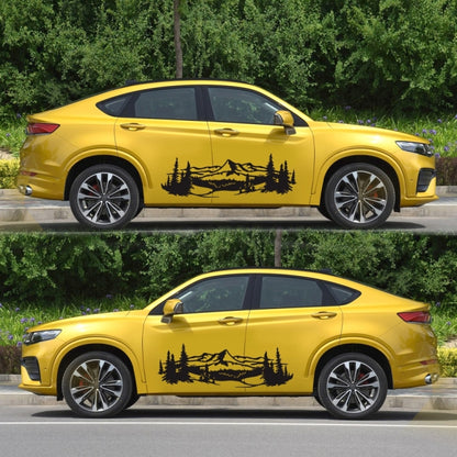 2 PCS/Set D-957 Mountains Pattern Car Modified Decorative Sticker(Black) - In Car by buy2fix | Online Shopping UK | buy2fix