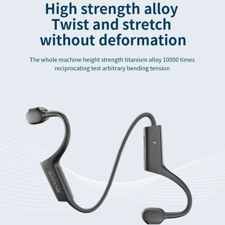 Sanag A7S Bone Conduction Portable Sports Bluetooth Headset(White Blue) - Sport Earphone by Sanag | Online Shopping UK | buy2fix