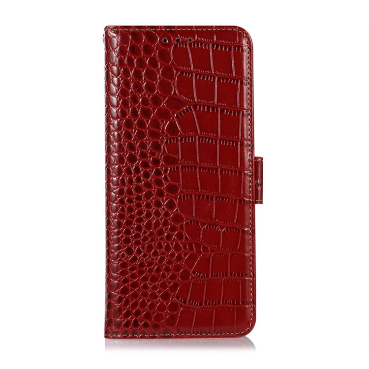 For Samsung Galaxy M13 4G Global Crocodile Top Layer Cowhide Leather Phone Case(Red) - Galaxy Phone Cases by buy2fix | Online Shopping UK | buy2fix