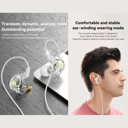 QKZ DMX Sports In-ear HIFI 3.5mm Wired Control Earphone with Mic(Cyan) - In Ear Wired Earphone by QKZ | Online Shopping UK | buy2fix
