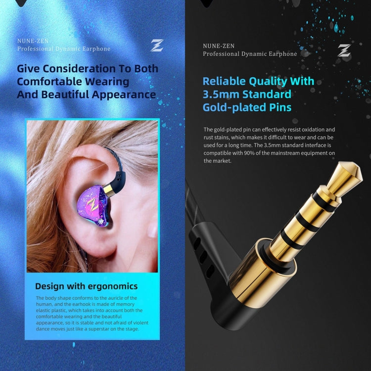 QKZ ZEN In-ear Subwoofer Wire-controlled Music Running Sports Earphone with Mic(Colorful) - In Ear Wired Earphone by QKZ | Online Shopping UK | buy2fix