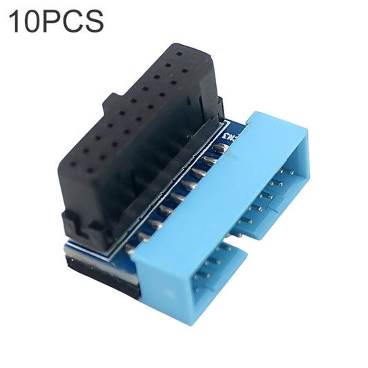 10 PCS 3.0 19P 20P Motherboard Male To Female Extension Adapter, Model: PH19A(Black Blue) - Others by buy2fix | Online Shopping UK | buy2fix