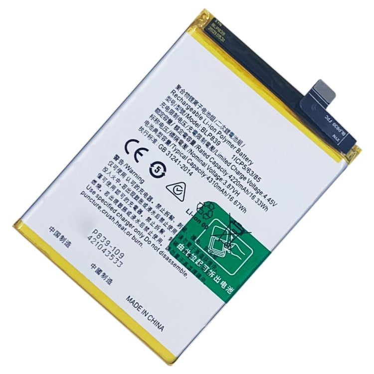 BLP839 4310 mAh Li-Polymer Battery Replacement For OPPO F19 Pro+ 5G/Reno5 Z/A94 5G/A95 5G/Reno6 Z/Reno6 4G - For OPPO by buy2fix | Online Shopping UK | buy2fix