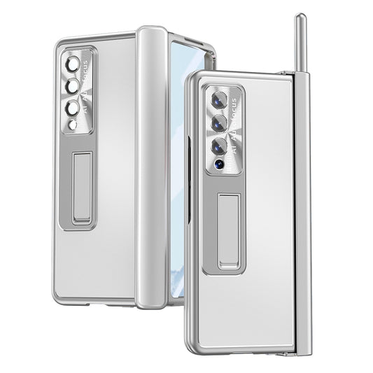 For Samsung Galaxy Z Fold3 5G Aluminum Alloy Double Hinge Shockproof Phone Protective Case(Silver) - Galaxy Phone Cases by buy2fix | Online Shopping UK | buy2fix