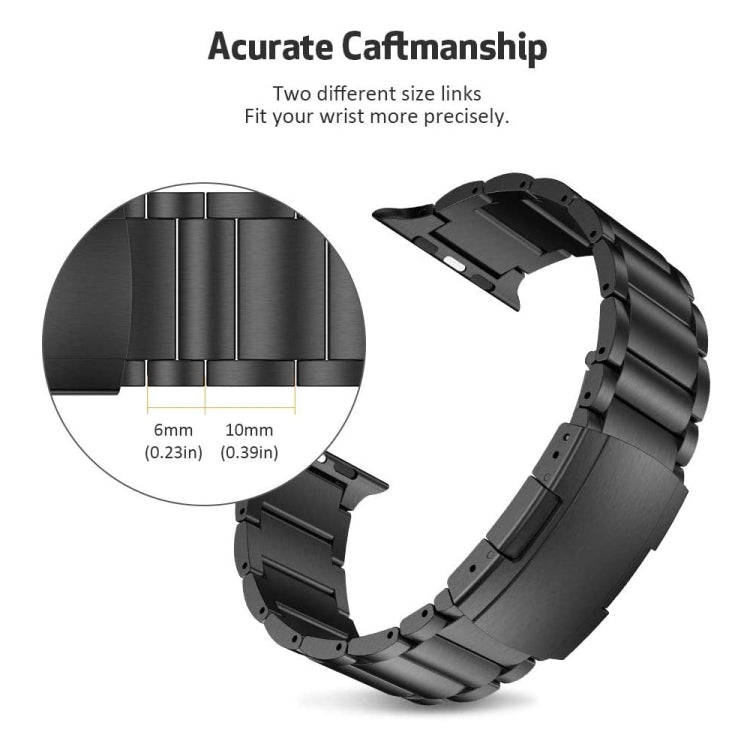 Titanium Alloy Watch Band For Apple Watch Ultra 49mm&Watch Ultra 2 49mm / Series 9&8&7 45mm / SE 3&SE 2&6&SE&5&4 44mm / 3&2&1 42mm(Black) - Watch Bands by buy2fix | Online Shopping UK | buy2fix