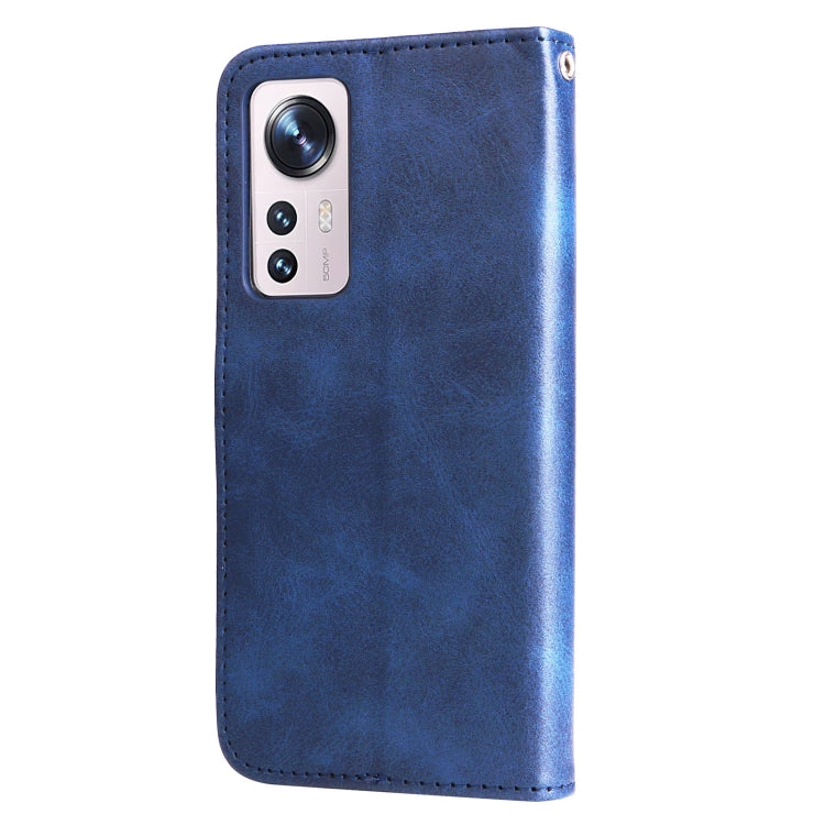 For Xiaomi 12X Fashion Calf Texture Zipper Horizontal Flip Leather Phone Case(Blue) - Xiaomi Cases by buy2fix | Online Shopping UK | buy2fix