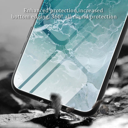 For Xiaomi 12 Lite Marble Pattern Glass Protective Case(Water Waves) - Xiaomi Cases by buy2fix | Online Shopping UK | buy2fix