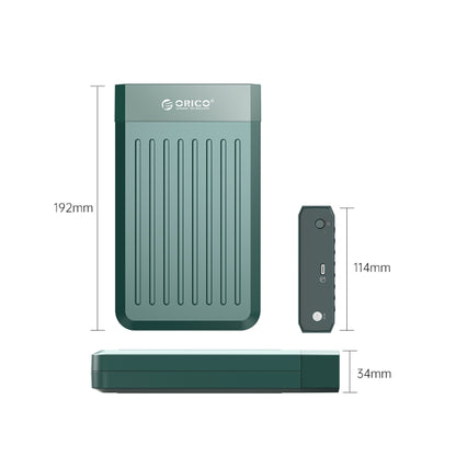 ORICO M35C3-GR 3.5 inch USB3.1 Gen1 Type-C Hard Drive Enclosure(Green) - External Hard Drives by ORICO | Online Shopping UK | buy2fix