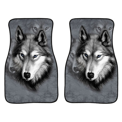 2 in 1 Universal Printing Auto Car Floor Mats Set, Style:Grey Wolf - In Car by buy2fix | Online Shopping UK | buy2fix