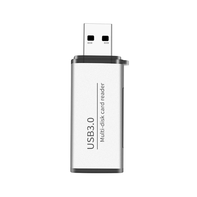 ADS-105 USB 3.0 Multi-function Card Reader(Silver) -  by buy2fix | Online Shopping UK | buy2fix