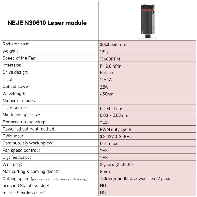 NEJE MASTER 3 Laser Engraver with N30610 Laser Module(EU Plug) - Consumer Electronics by NEJE | Online Shopping UK | buy2fix