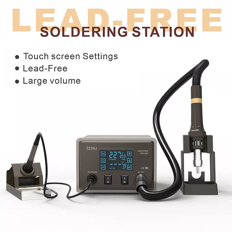 BAKU BA-9852 Digital ESD Hot Air Gun Soldering Station Welding Solder Iron(EU Plug) - Home & Garden by BAKU | Online Shopping UK | buy2fix