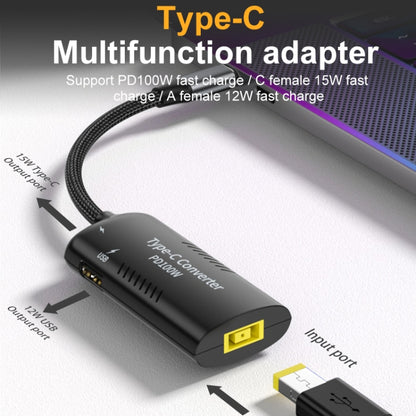 DC7406 + Type-C + USB Female to Type-C Multifunction Apapter - Computer & Networking by buy2fix | Online Shopping UK | buy2fix