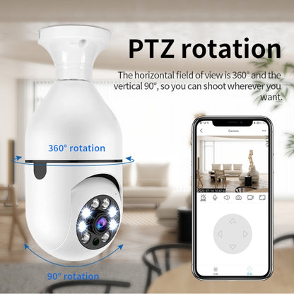 A6 2MP HD Light Bulb WiFi Camera Support Motion Detection/Two-way Audio/Night Vision/TF Card - Security by buy2fix | Online Shopping UK | buy2fix