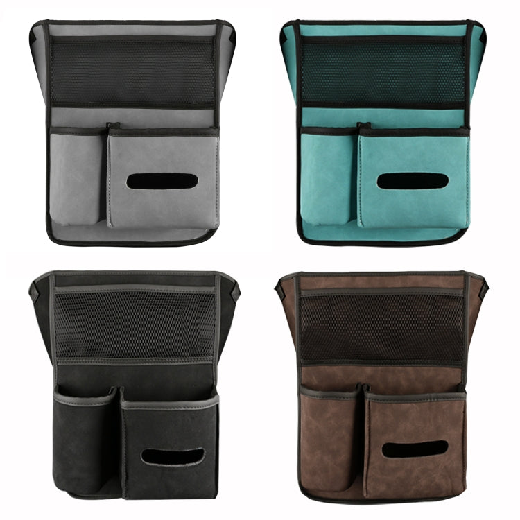 Car Center Console Hanging Bag Sheepskin Leather Storage Bag(Black) - In Car by buy2fix | Online Shopping UK | buy2fix