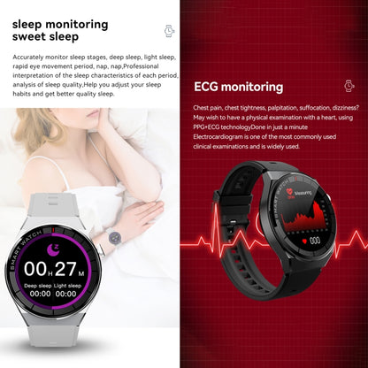 GW69 Plus Smart Watch, Support BT Call / Heart Rate / Blood Pressure / Blood Oxygen(Sliver + Silicone Strap Grey) - Smart Wear by buy2fix | Online Shopping UK | buy2fix