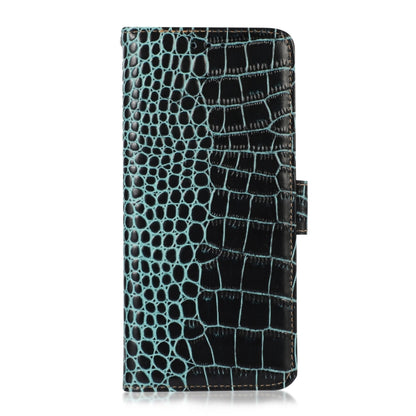 For Samsung Galaxy A04 4G Crocodile Top Layer Cowhide Leather Phone Case(Green) - Galaxy Phone Cases by buy2fix | Online Shopping UK | buy2fix