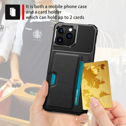For iPhone 13 Pro ZM02 Card Slot Holder Phone Case (Black) - iPhone 13 Pro Cases by buy2fix | Online Shopping UK | buy2fix