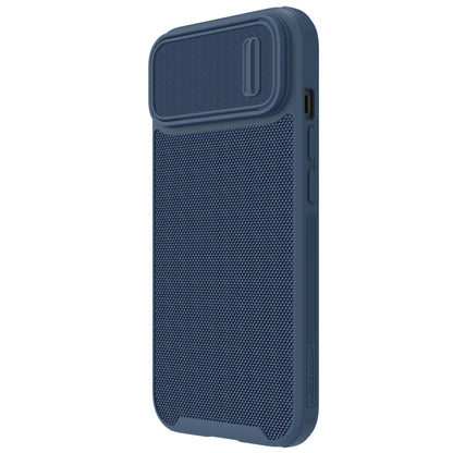 For iPhone 14 Plus  NILLKIN 3D Textured Camshield PC + TPU Phone Case(Blue) - iPhone 14 Plus Cases by NILLKIN | Online Shopping UK | buy2fix