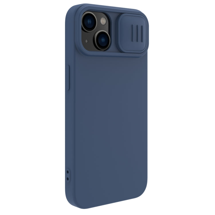 For iPhone 14 Plus  NILLKIN CamShield Liquid Silicone Phone Case(Blue) - iPhone 14 Plus Cases by NILLKIN | Online Shopping UK | buy2fix