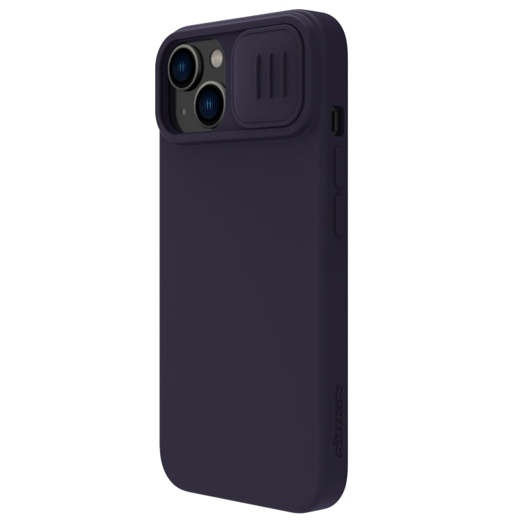 For iPhone 14 Plus NILLKIN CamShield Liquid Silicone Phone Case (Deep Purple) - iPhone 14 Plus Cases by NILLKIN | Online Shopping UK | buy2fix