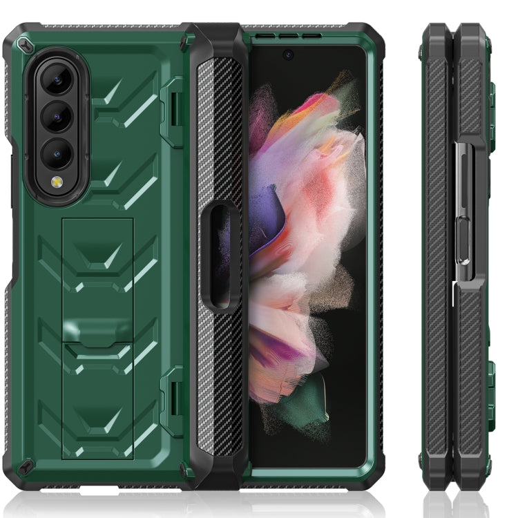 For Samsung Galaxy Z Fold3 5G Armored All-inclusive Shockproof Folding Phone Case(Army Green) - Galaxy Phone Cases by buy2fix | Online Shopping UK | buy2fix