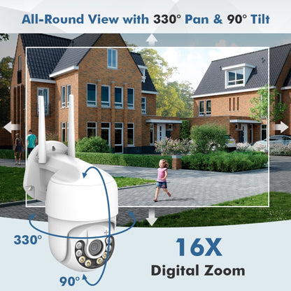 QX59 1920 x 1080P HD 2MP Wireless WiFi Smart Surveillance Camera, Specification:EU Plug - Security by buy2fix | Online Shopping UK | buy2fix