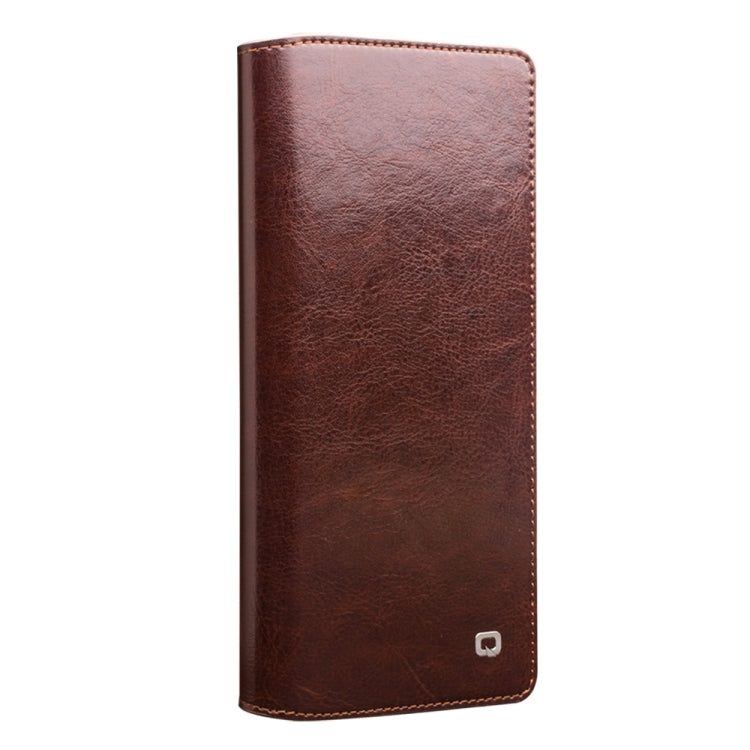 For Samsung Galaxy Note20 QIALINO Genuine Leather Phone Case(Brown) - Galaxy S22 5G Cases by QIALINO | Online Shopping UK | buy2fix