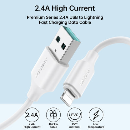 JOYROOM S-UL012A9 2.4A USB to 8 Pin Fast Charging Data Cable, Length:0.25m(White) - Normal Style Cable by JOYROOM | Online Shopping UK | buy2fix