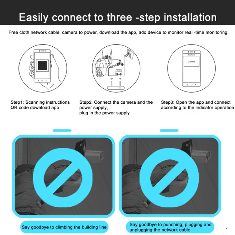 QX67 Humanoid Recognition AI Alarm WiFi Dome IP Camera, US Plug - Security by buy2fix | Online Shopping UK | buy2fix