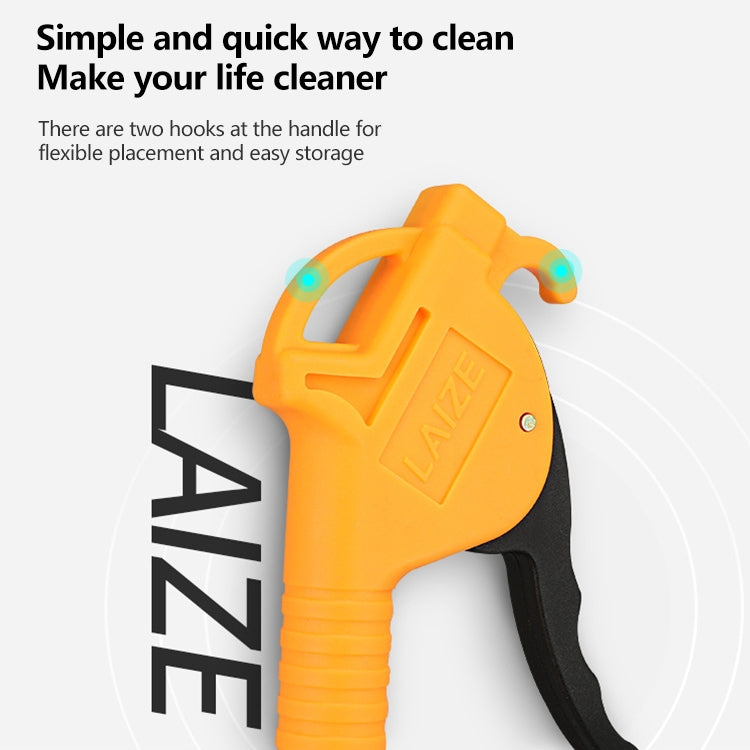 LAIZE Plastic AR-TS Blowing Handheld Compressor Air Blowing Dust Cleaning Gun Short Nozzle(Yellow) - In Car by LAIZE | Online Shopping UK | buy2fix