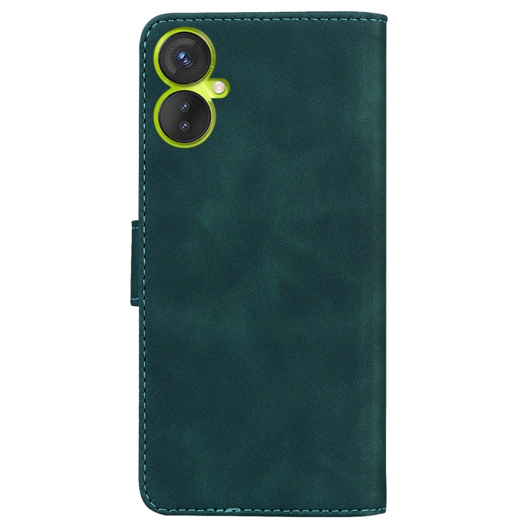 For Tecno Camon 19 Neo Skin Feel Pure Color Flip Leather Phone Case(Green) - Tecno Cases by buy2fix | Online Shopping UK | buy2fix