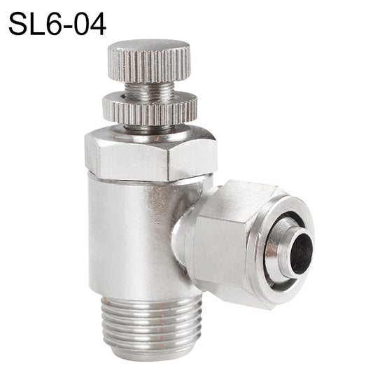 SL6-04 LAIZE Nickel Plated Copper Trachea Quick Fitting Throttle Valve Lock Female Connector -  by LAIZE | Online Shopping UK | buy2fix