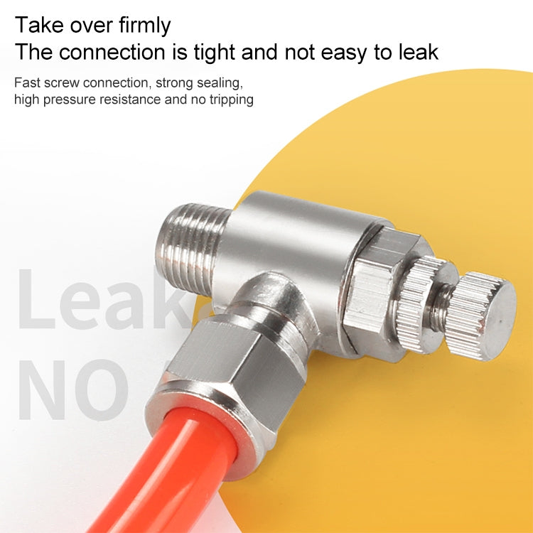 SL8-04 LAIZE Nickel Plated Copper Trachea Quick Fitting Throttle Valve Lock Female Connector -  by LAIZE | Online Shopping UK | buy2fix