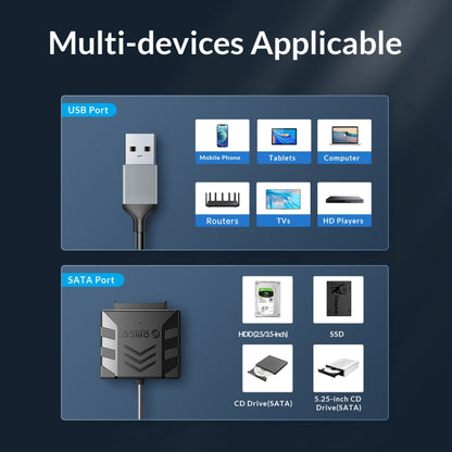 ORICO UTS1 USB 3.0 2.5-inch SATA HDD Adapter, Cable Length:1m - USB to IDE / SATA by ORICO | Online Shopping UK | buy2fix