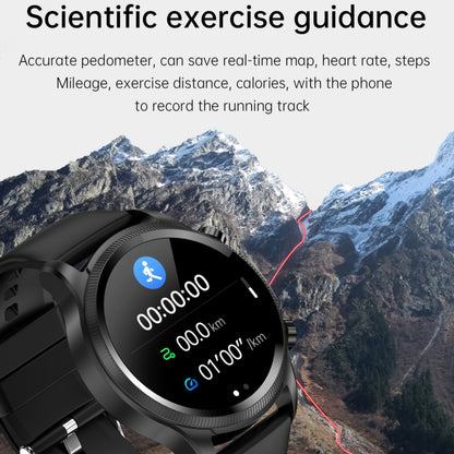 E400 1.39 inch HD Round Screen TPU Watch Strap Smart Watch Supports ECG Monitoring/Non-invasive Blood Sugar(Blue) - Smart Wear by buy2fix | Online Shopping UK | buy2fix