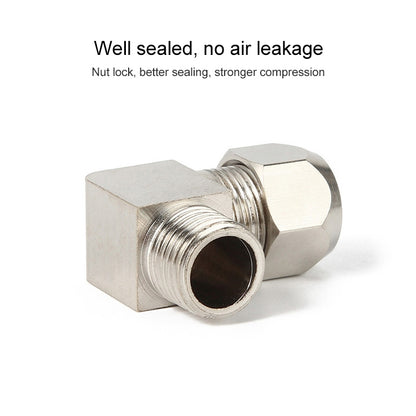 PL8-04 LAIZE Nickel Plated Copper Reducer Elbow Pneumatic Quick Fitting Connector -  by LAIZE | Online Shopping UK | buy2fix