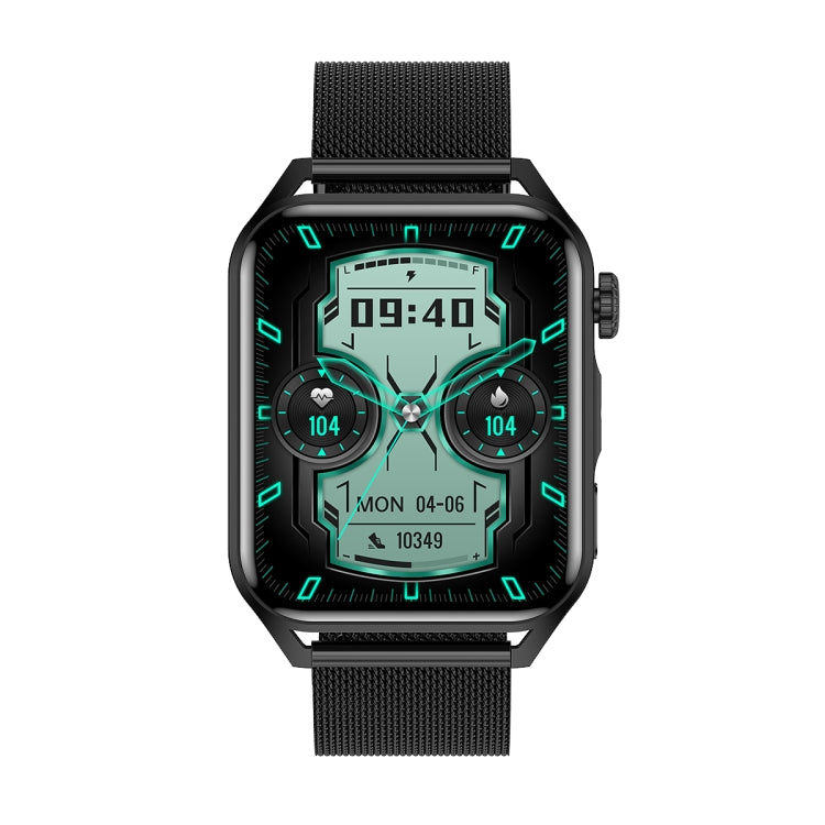 Ochstin 5HK28 1.78 inch Square Screen Steel Strap Smart Watch Supports Bluetooth Call Function/Blood Oxygen Monitoring(Black) - Smart Wear by OCHSTIN | Online Shopping UK | buy2fix